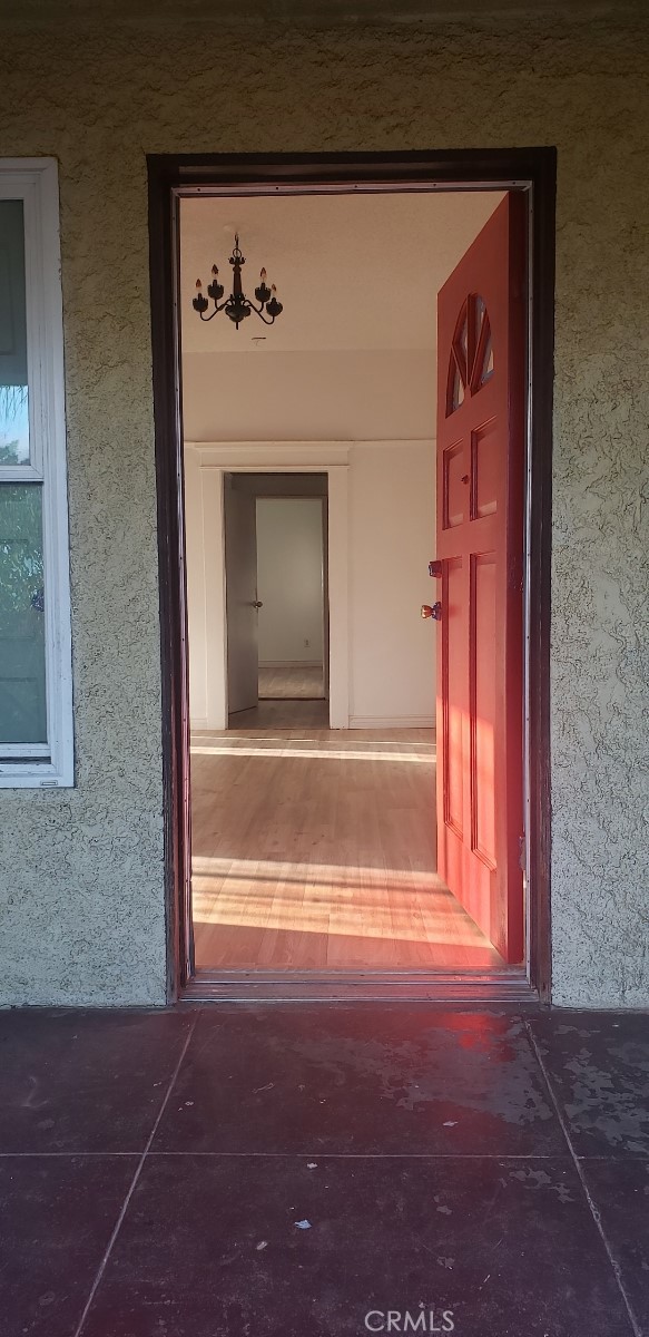 a view of a door of a house