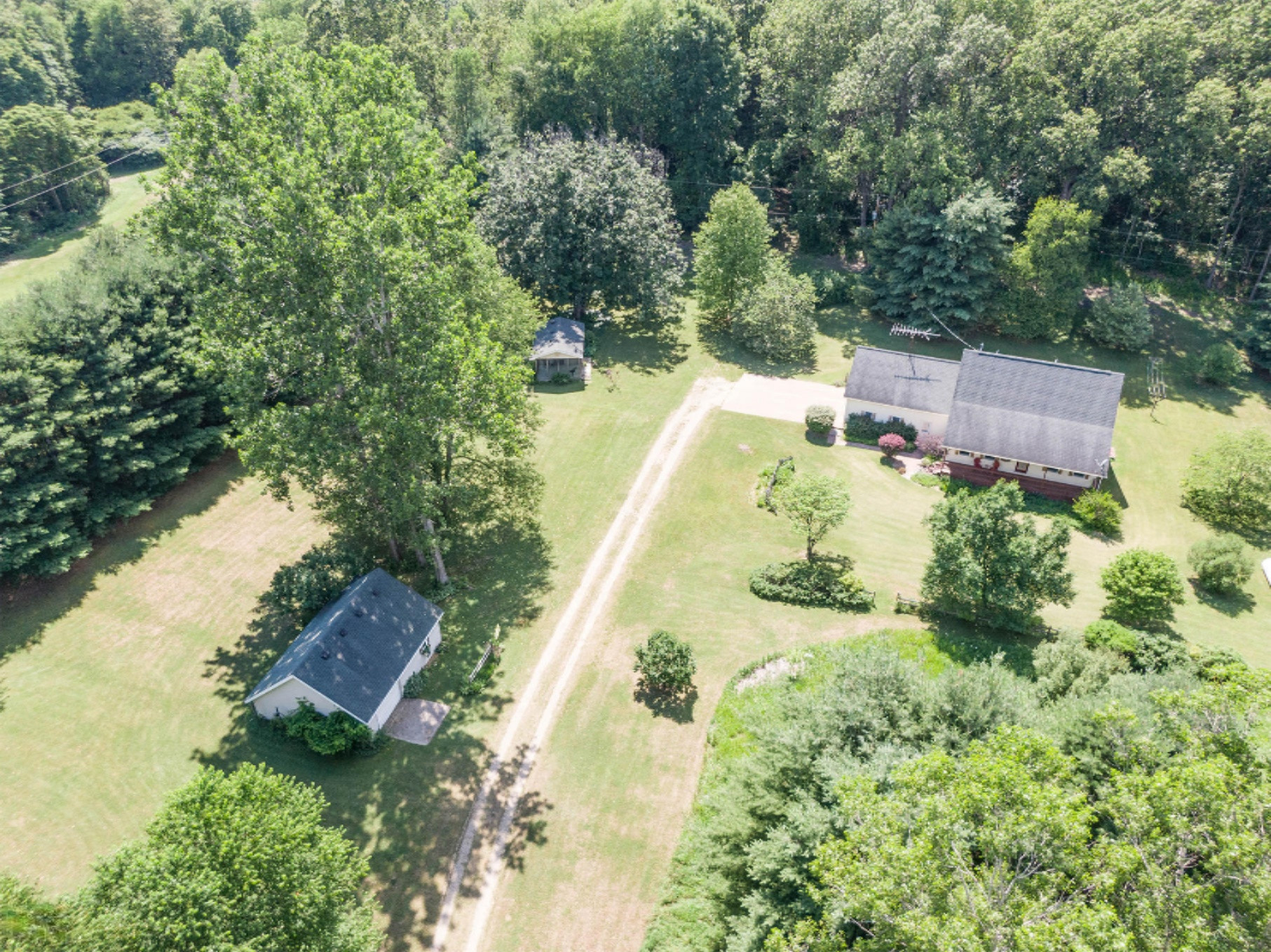 63598 Peck Academy Road Constantine, MI 49042 - Photo 3 of 40 Aerial of Home and Out Buildings