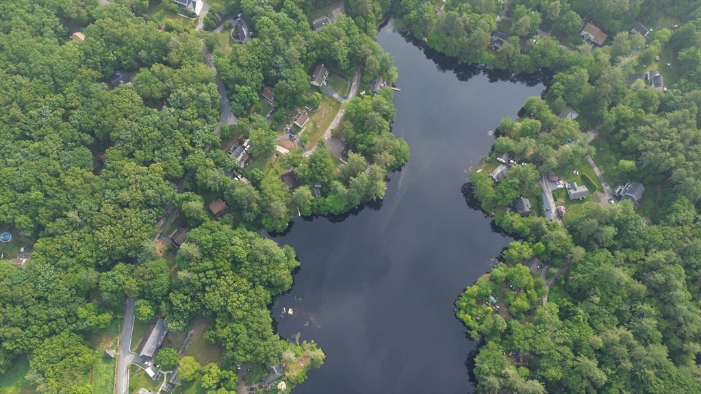 56 Shore Drive Upton, MA 01568 - Photo 4 of 23 an aerial view of a yard with plants and flowers