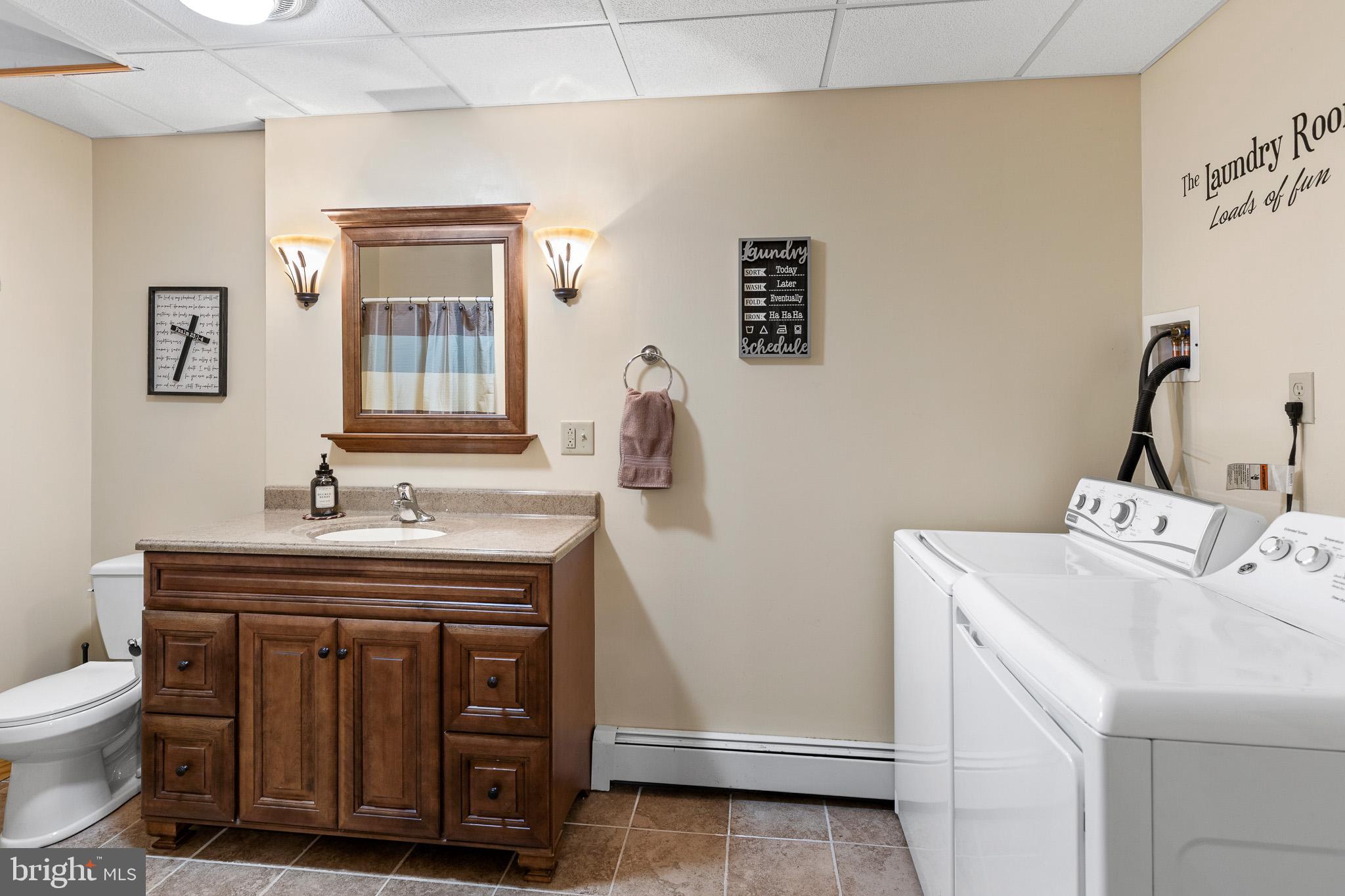 491 Sheep Hill Road Newmanstown, PA 17073 - Photo 22 of 30 a bathroom with a sink and a toilet