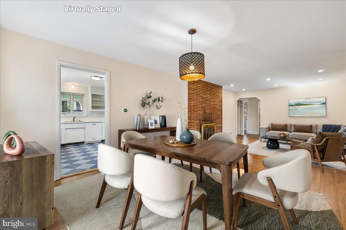1312 Geranium Street Northwest Washington, DC 20012 - Photo 14 of 75 Staged Dining & Living Rooms