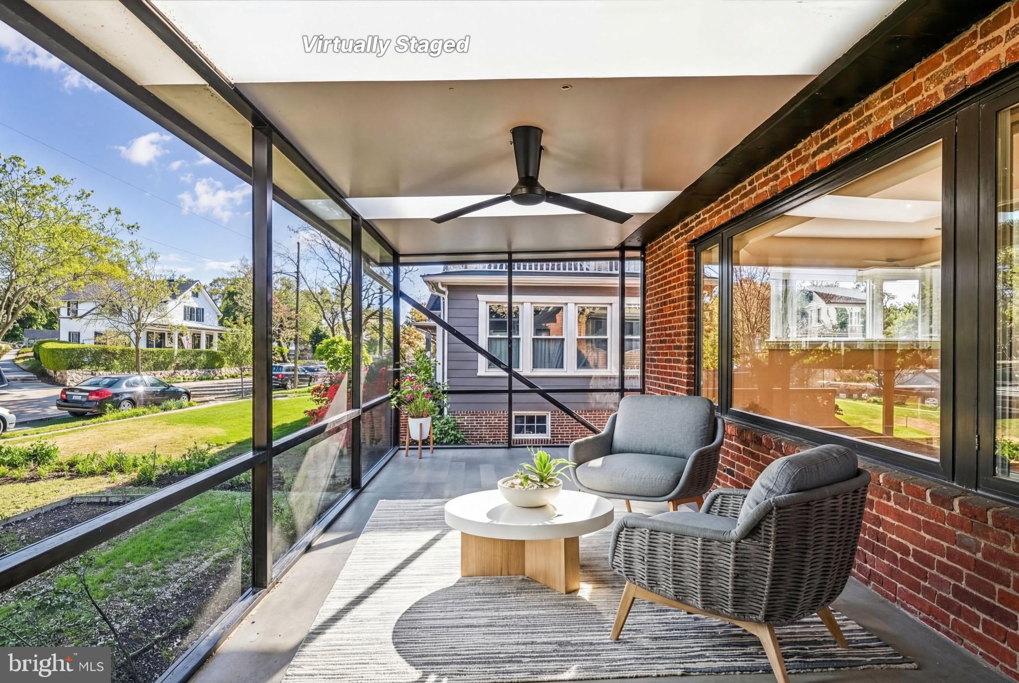 1312 Geranium Street Northwest Washington, DC 20012 - Photo 5 of 75 Staged screen porch