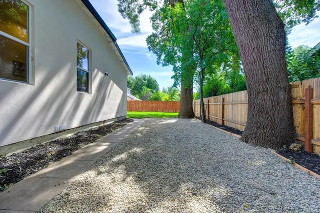 a view of balcony and wooden floor