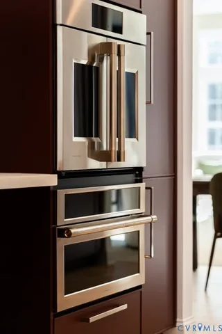 a close view of closet