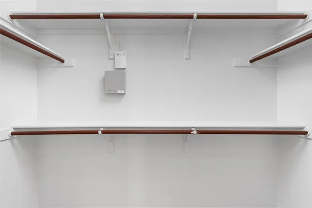 a close view of closet