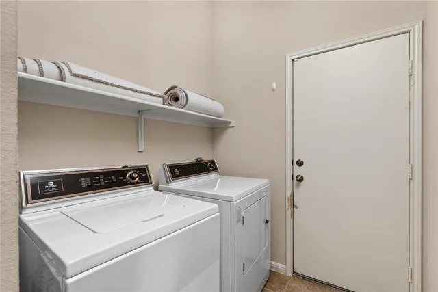 a view of a balcony with a swing