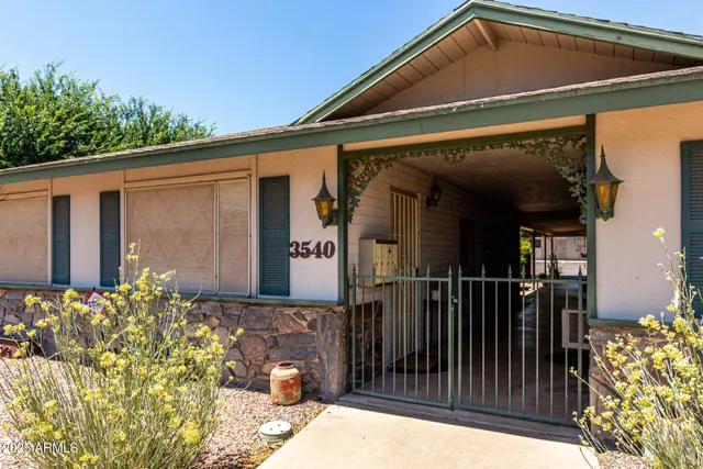 a front view of a house