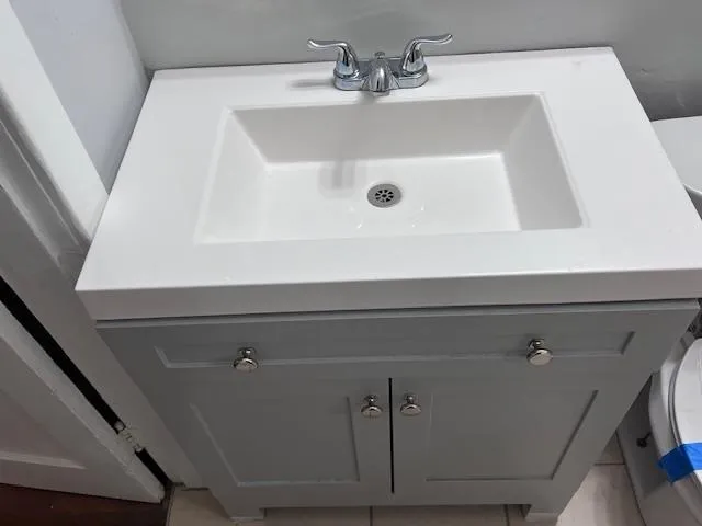 a close view of sink