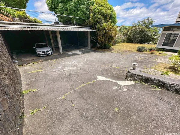 a view of a car garage