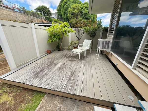 a view of outdoor space with seating