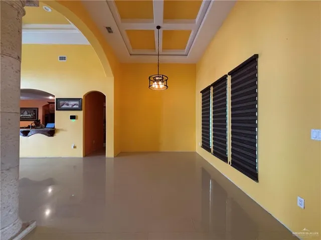 a view of a room with a walk in closet