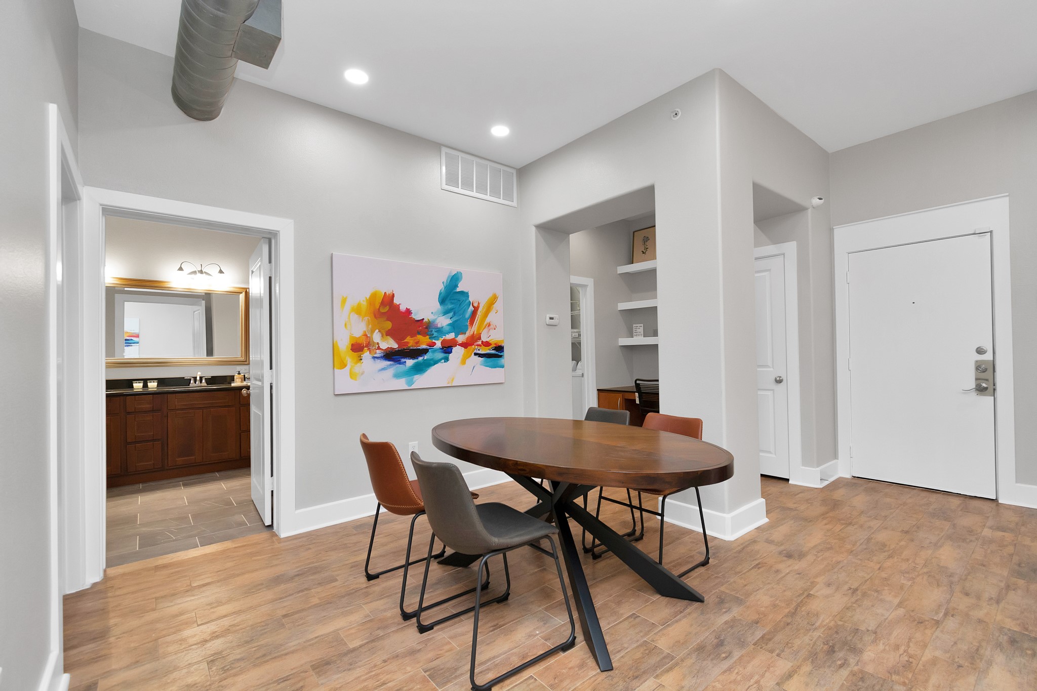 1901 Post Oak Boulevard, Unit 3113 Houston, TX 77056 - Photo 9 of 34 There is something about settling in around the dining table that feels important. While the kitchen island works well for snacks or lunch, dinner happens at our table.
