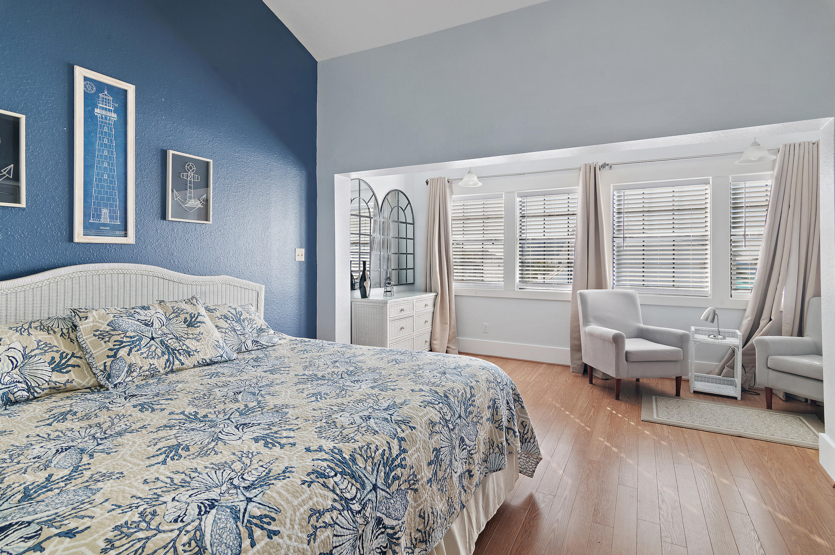 3680 East County Highway 30A, Unit 4 Santa Rosa Beach, FL 32459 - Photo 9 of 17 a bedroom with a large bed and a balcony