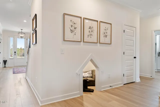 a view of a hallway with interior of the house