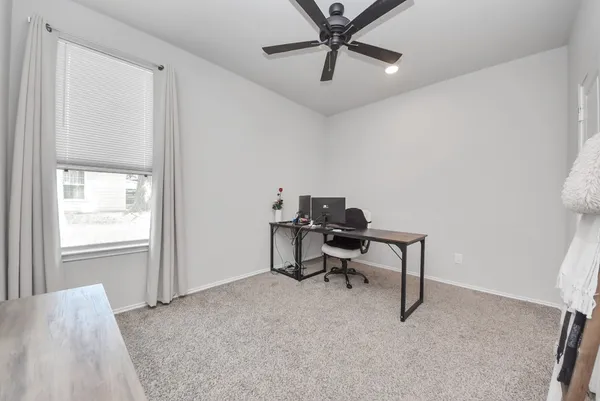 a view of workspace with a window
