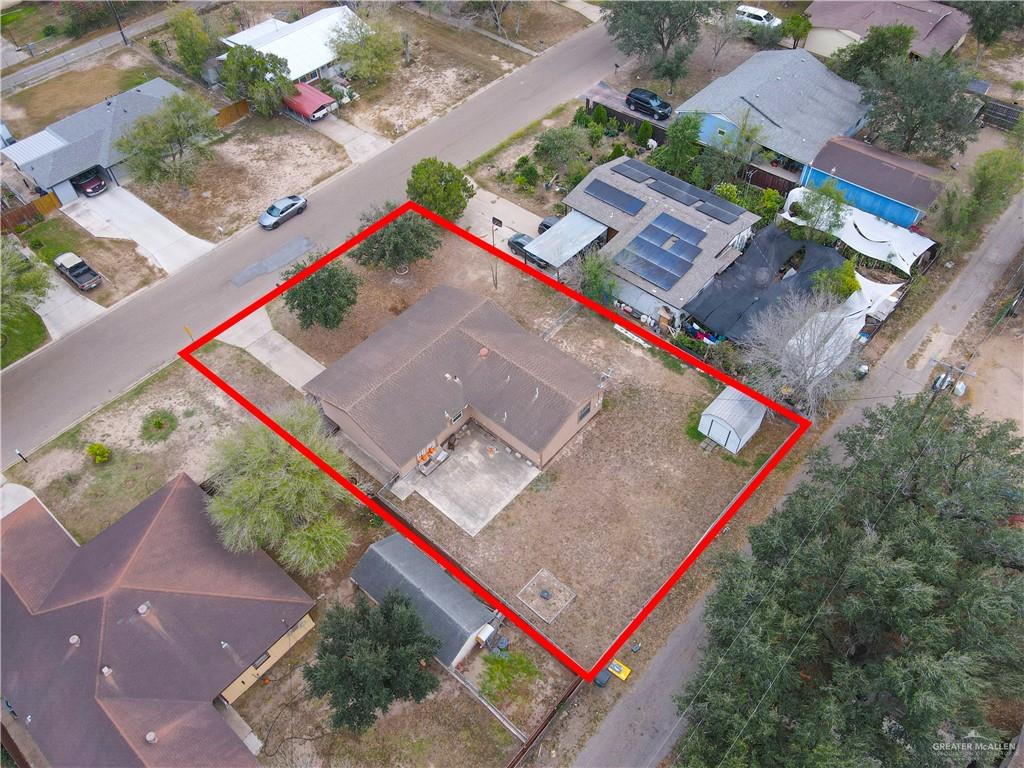 1815 Thornton Street Mission, TX 78572 - Photo 25 of 27 Aerial perspective of suburban area featuring property parcel outlined