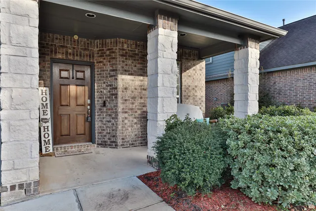 a view of front door of house