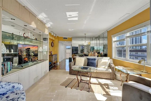 a view of a dining room and livingroom view