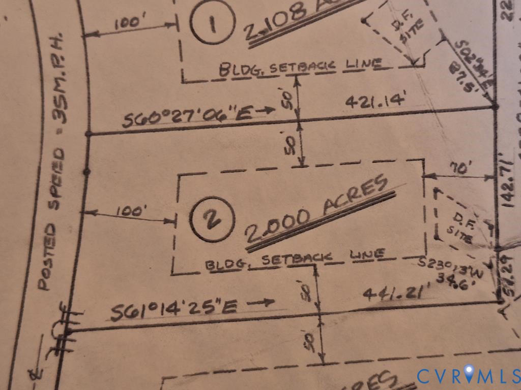 2078 East Courthouse Road Blackstone, VA 23824 - Photo 17 of 17 Property Survey Diagram. Depicting parcel boundari
