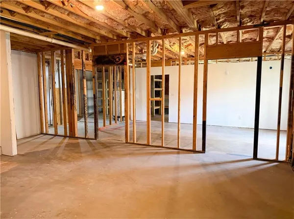 a view of a indoor garage