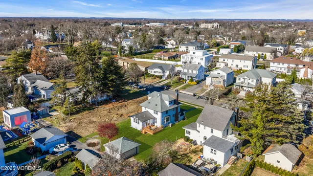 an aerial view of multiple house