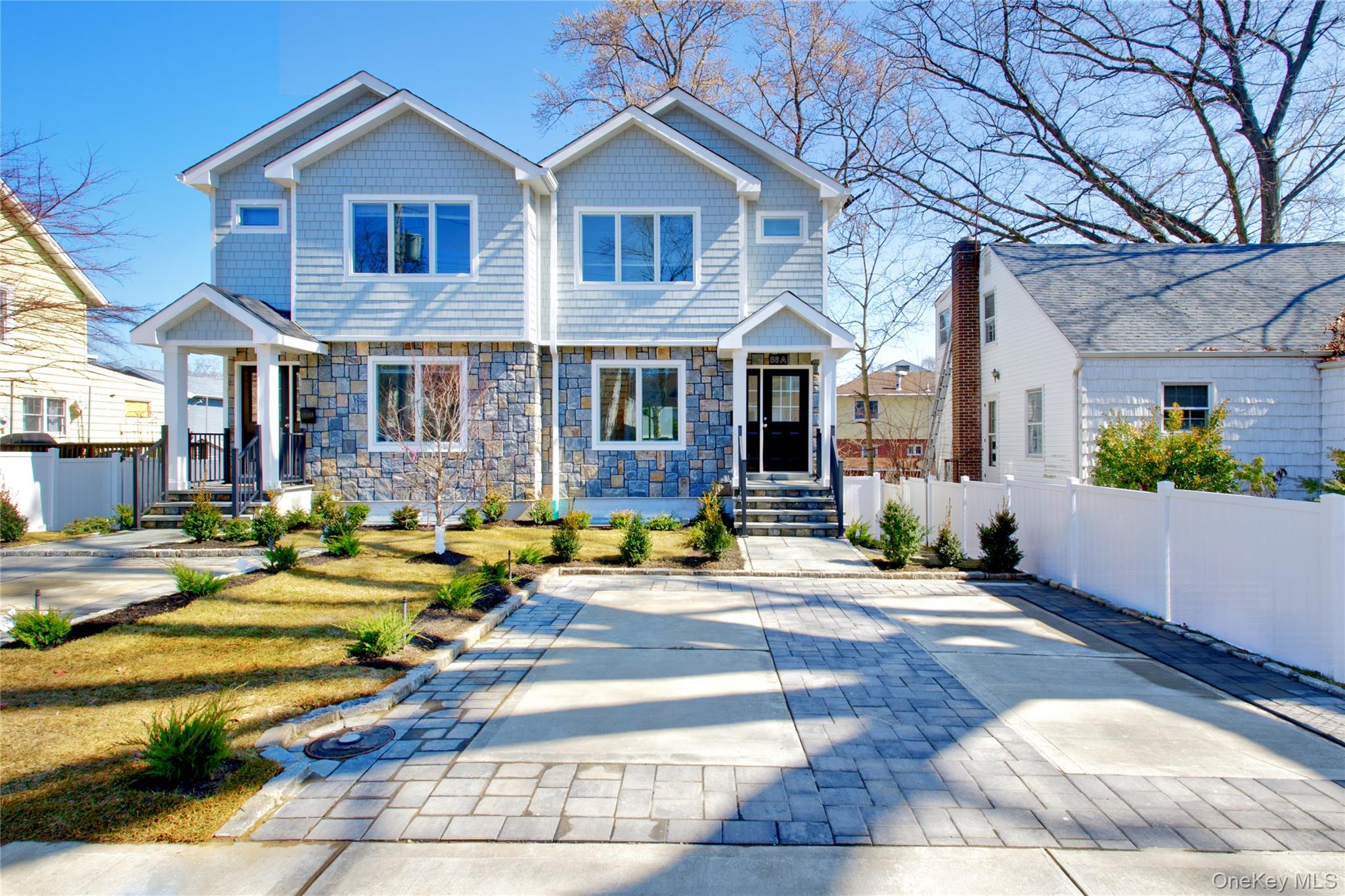 a front view of a house