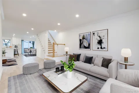 a living room with furniture and a couch