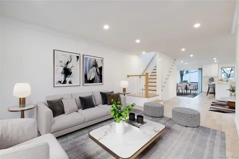 a living room with furniture and a couch