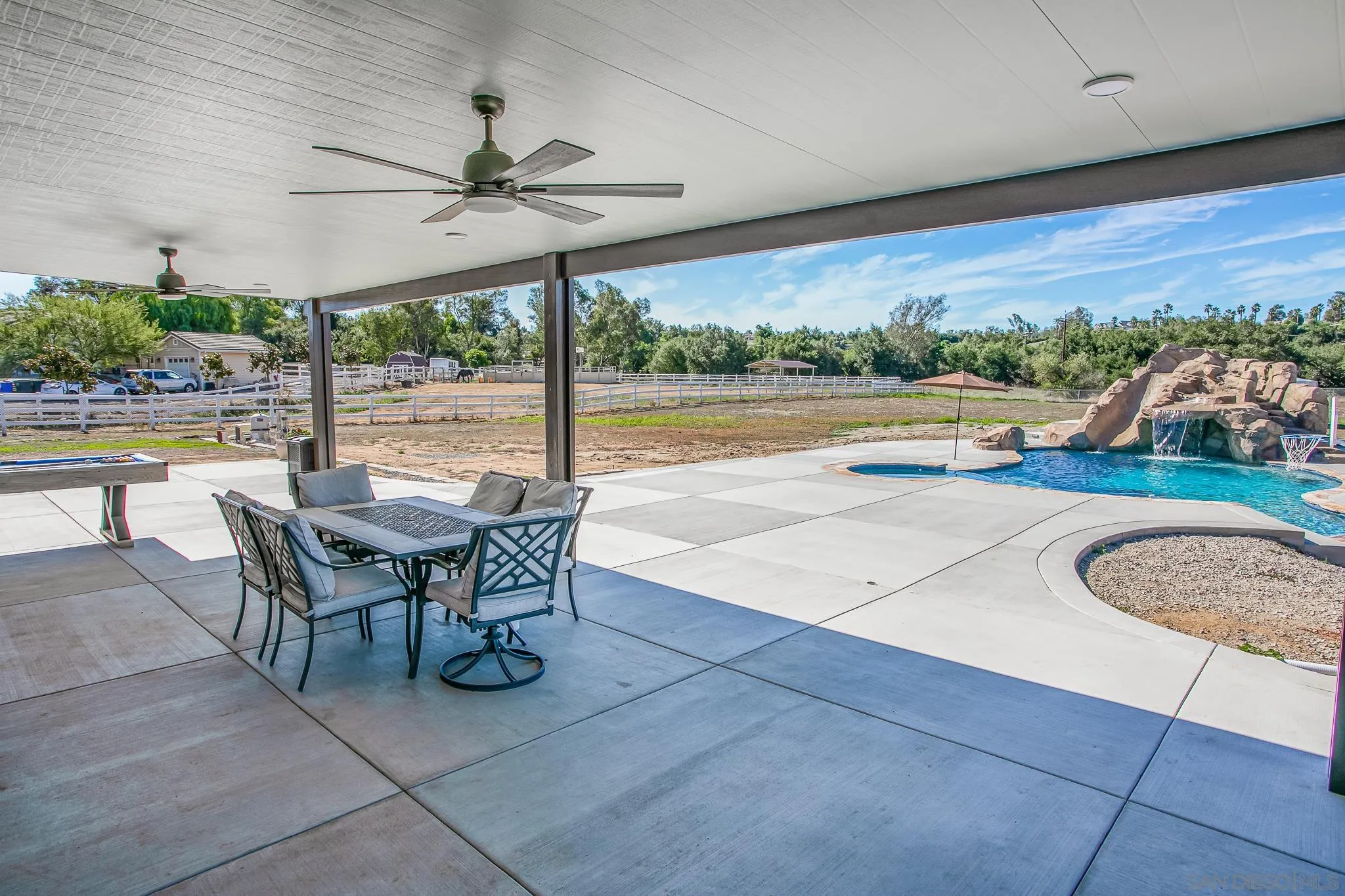 1090 Heritage Ranch Road Ramona, CA 92065 - Photo 35 of 49 a view of a swimming pool and outdoor seating