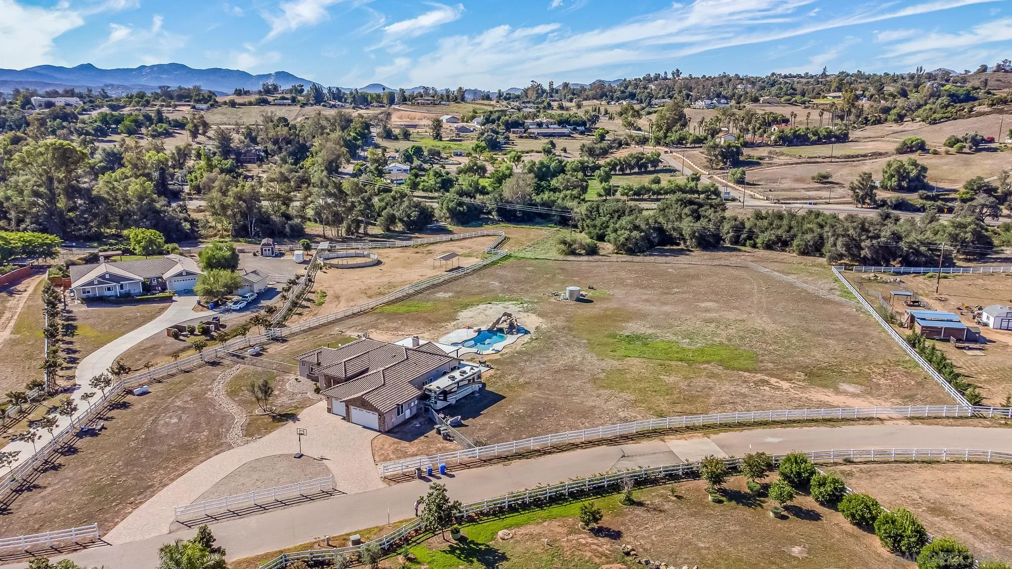 1090 Heritage Ranch Road Ramona, CA 92065 - Photo 44 of 49 an aerial view of residential houses with outdoor space