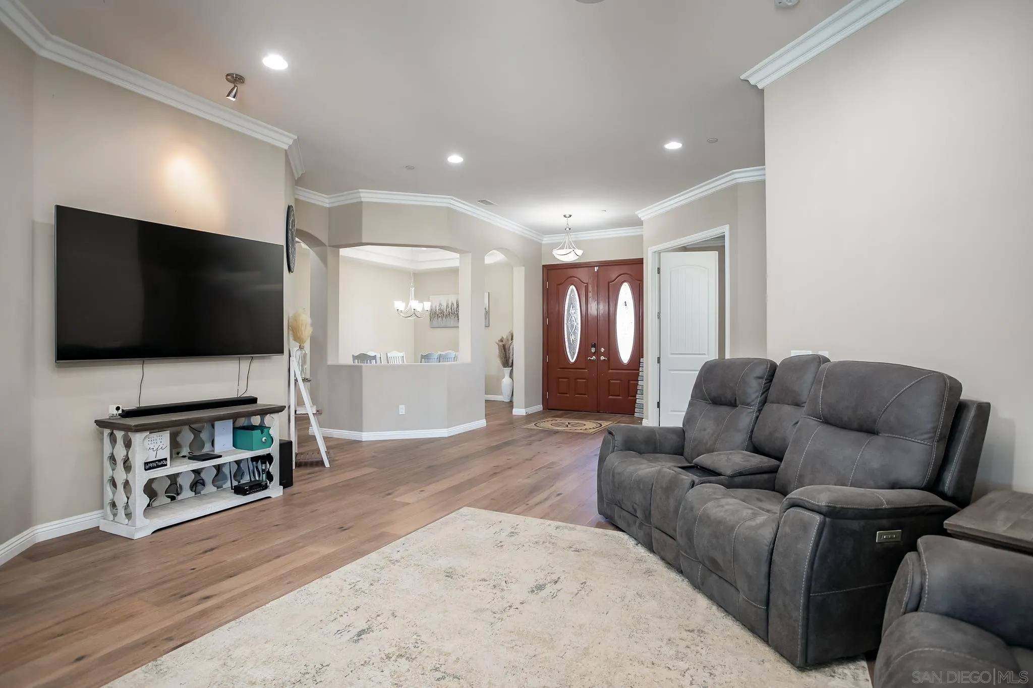 1090 Heritage Ranch Road Ramona, CA 92065 - Photo 8 of 49 a living room with furniture and a flat screen tv