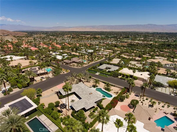 an aerial view of residential building with outdoor space
