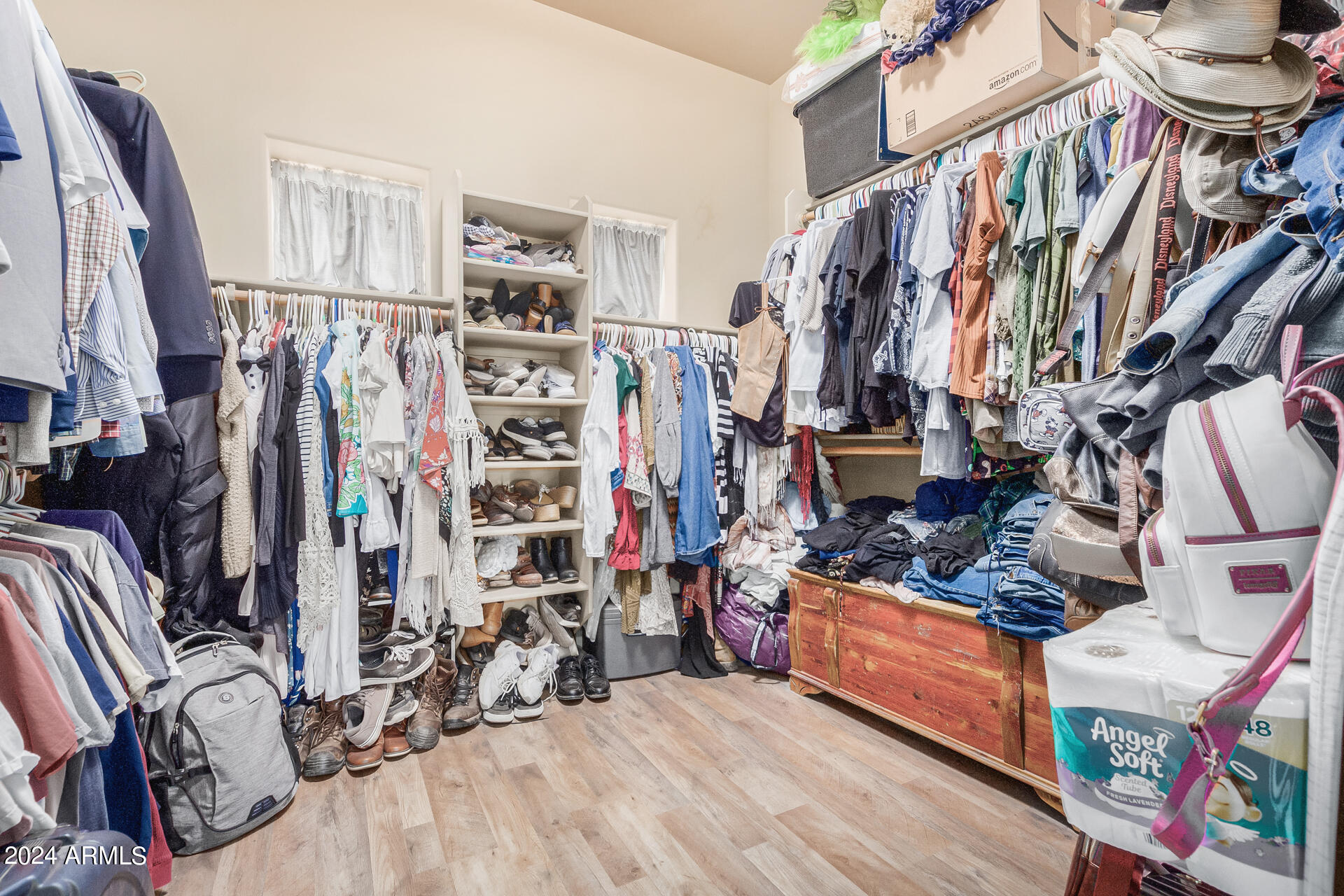 20716 West Telegram Path Road Buckeye, AZ 85326 - Photo 43 of 65 a view of walk in closet with clothes and shoes