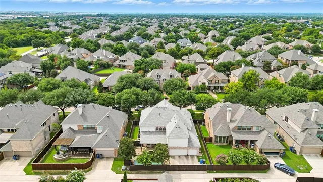 an aerial view of multiple house