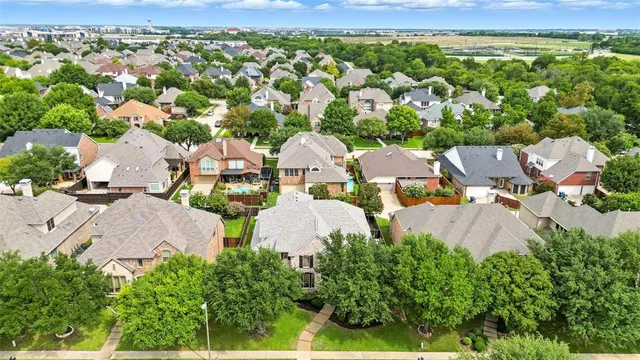 an aerial view of multiple house