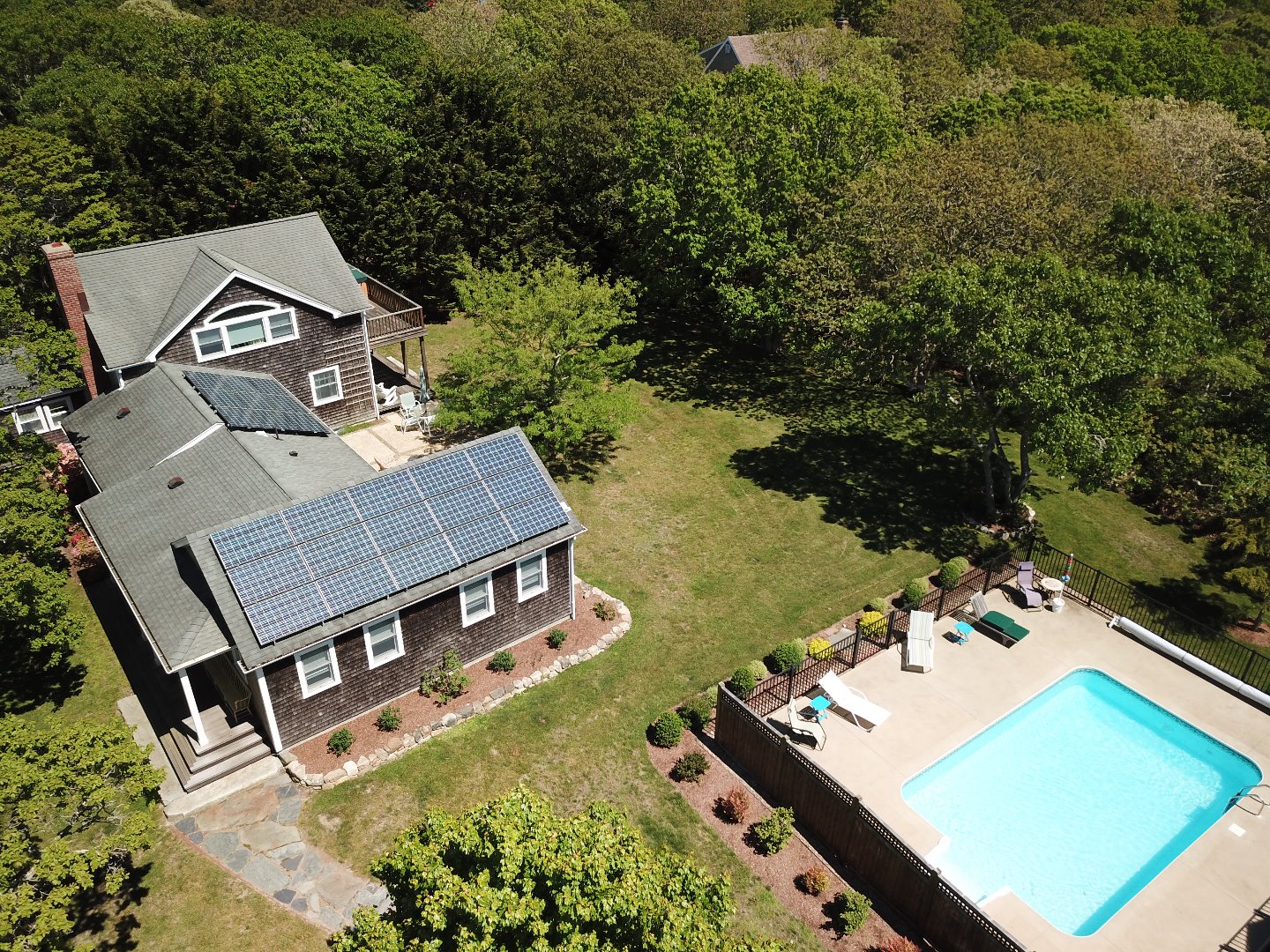 16 Meshacket Road Edgartown, MA 02539 - Photo 5 of 41 an aerial view of a house having yard
