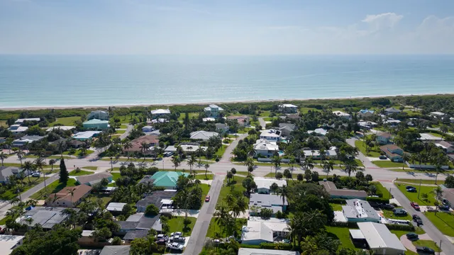an aerial view of multiple house