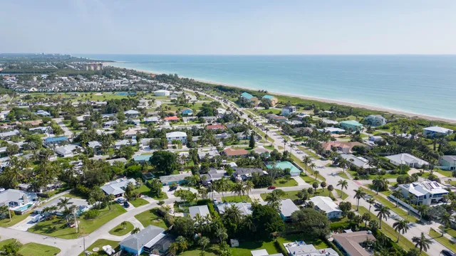 an aerial view of multiple house