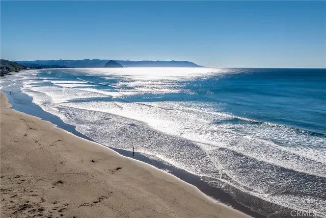a view of beach and ocean