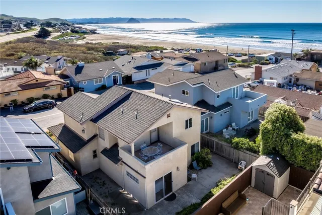 an aerial view of multiple house
