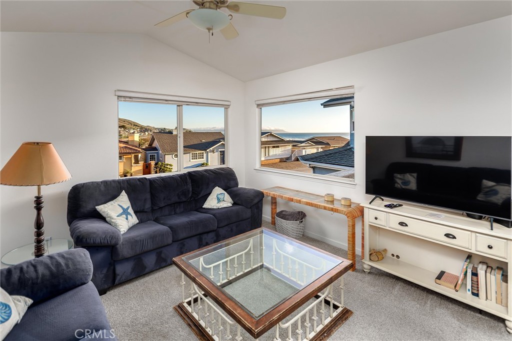 33 23rd Street Cayucos, CA 93430 - Photo 9 of 31 a living room with furniture and a flat screen tv