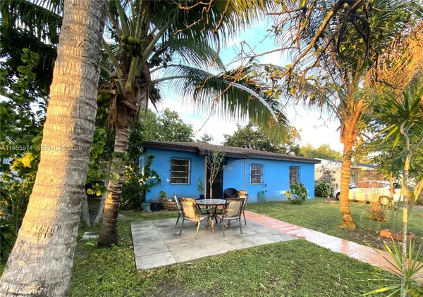 a view of a house with a patio