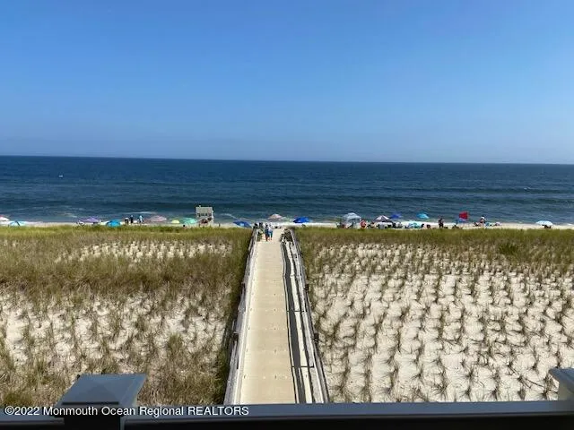 a view of swimming pool from a window