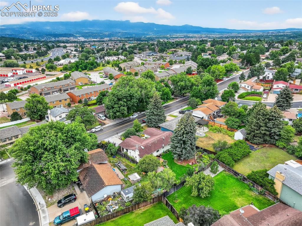 6035 Tuckerman Lane Colorado Springs, CO 80918 - Photo 47 of 47 an aerial view of residential houses and outdoor space