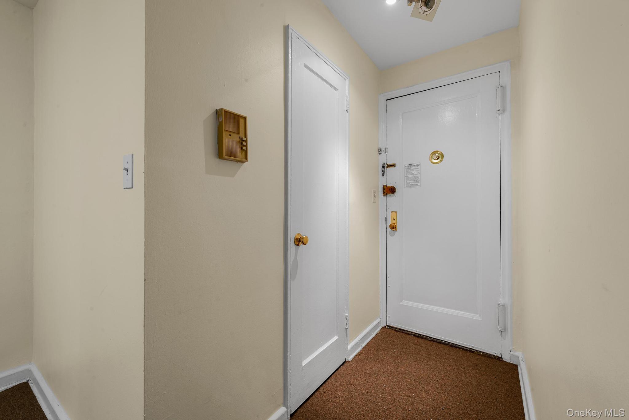 102-25 67th Road, Unit 3C Queens, NY 11375 - Photo 4 of 17 Doorway with carpet flooring and baseboards