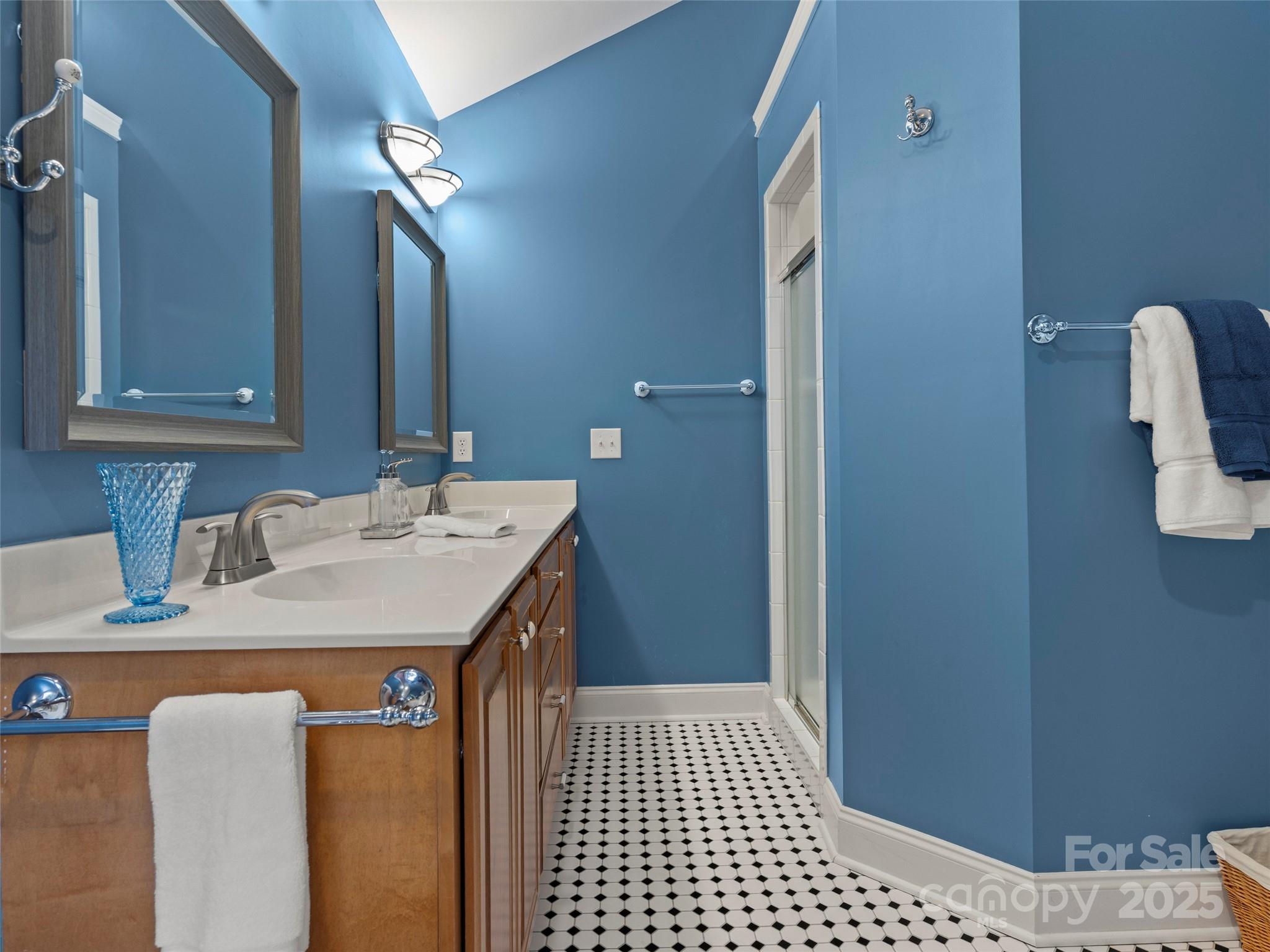 57 Regent Drive Fletcher, NC 28732 - Photo 23 of 33 a bathroom with a sink and a mirror