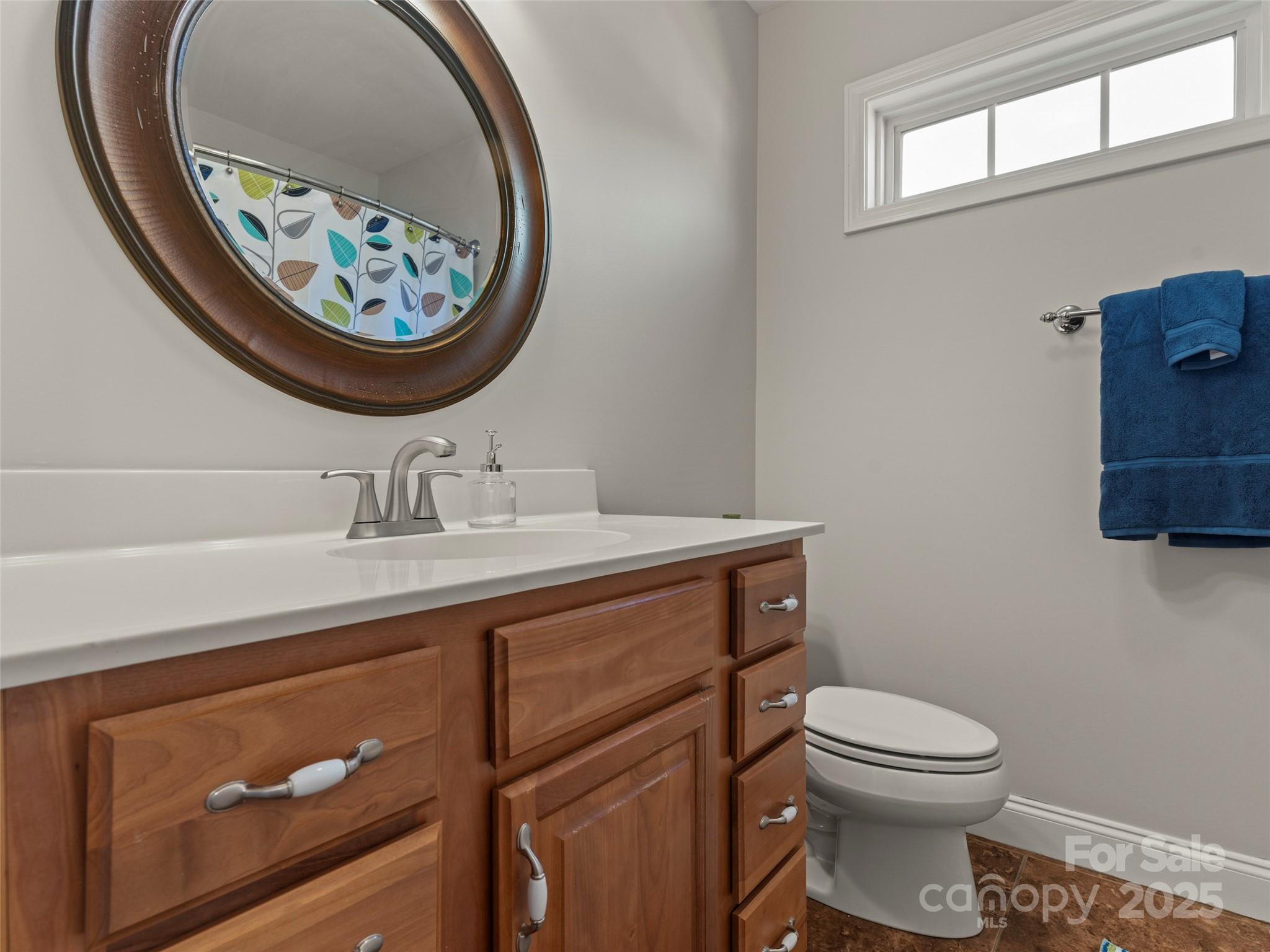 57 Regent Drive Fletcher, NC 28732 - Photo 26 of 33 a bathroom with a toilet a sink and a mirror