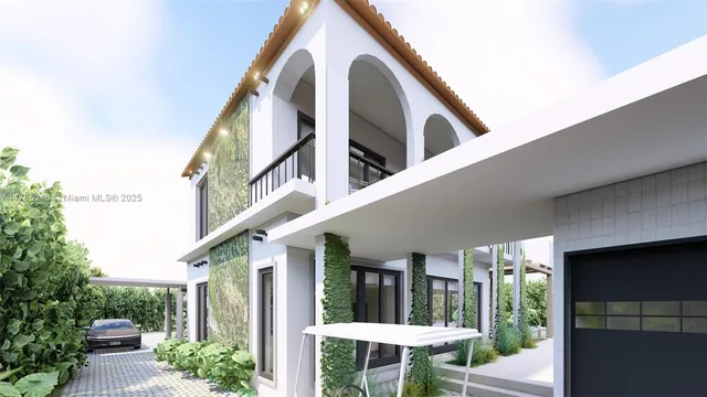 a view of balcony with furniture