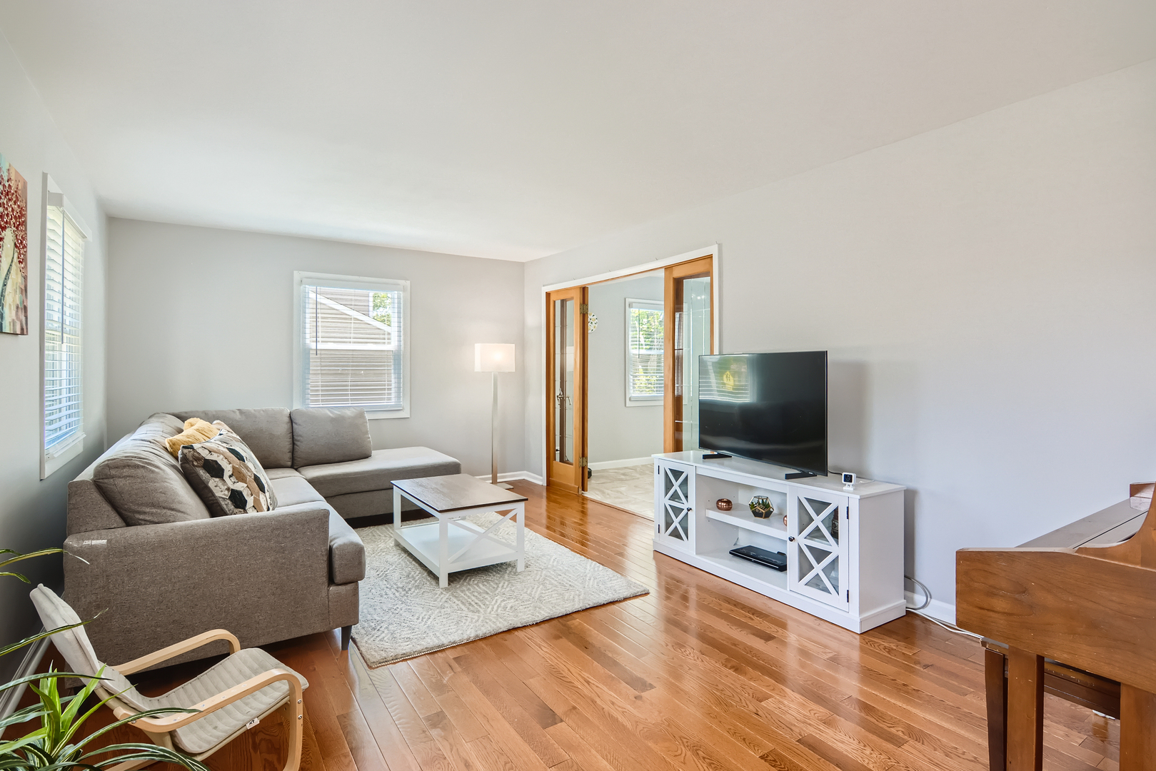 424 North Salem Drive Schaumburg, IL 60169 - Photo 3 of 26 a living room with furniture and a flat screen tv