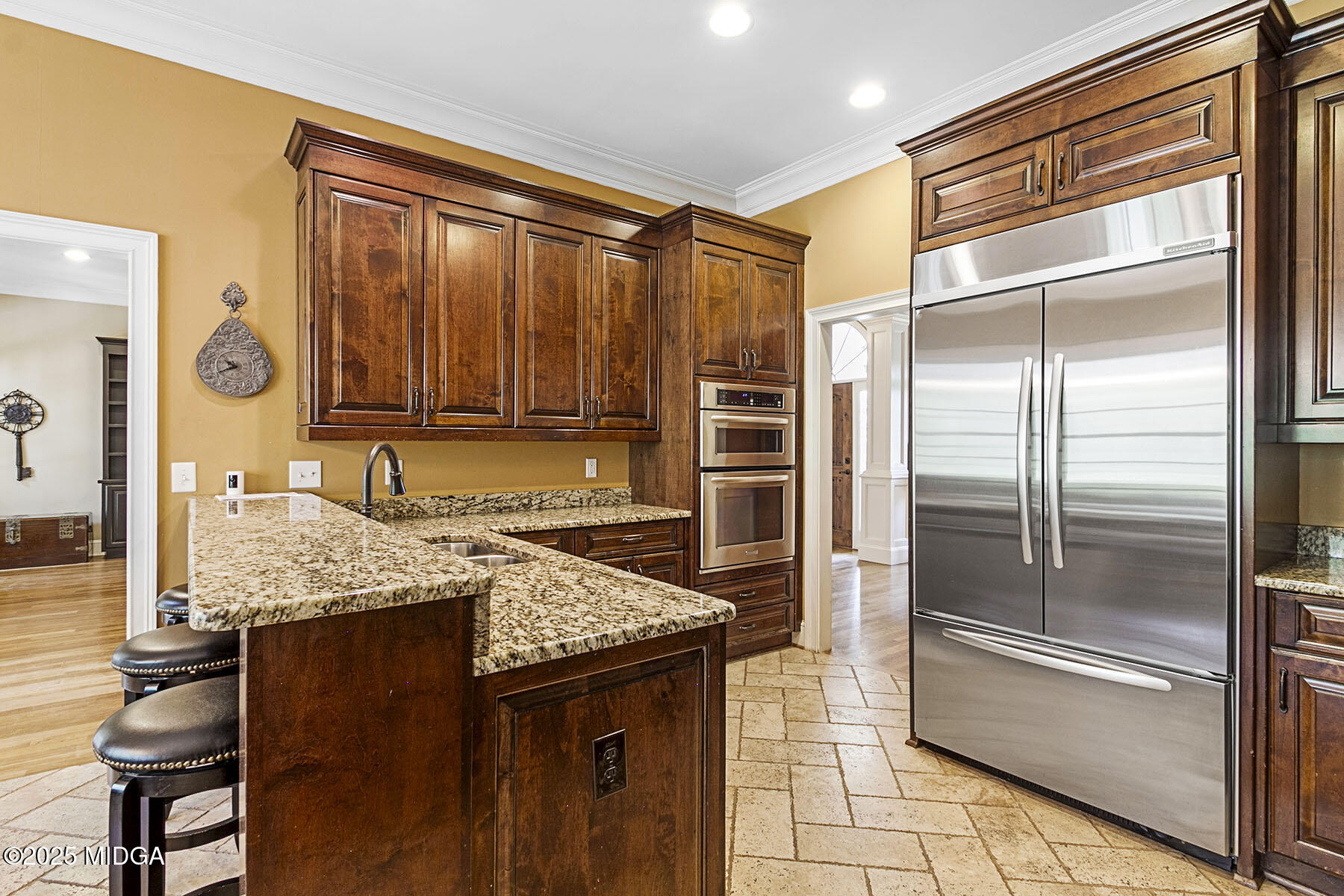 532 King Road Forsyth, GA 31029 - Photo 11 of 47 a kitchen with stainless steel appliances granite countertop a refrigerator and a sink